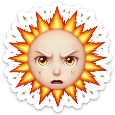 The star eyes emoji like this 🤩but way more aggressive with like explosions in the eyes sticker