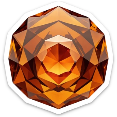 chatoyant gemstone crystal brown and dark orange 3d png background layers sticker