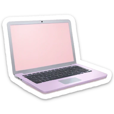 Pastel pink laptop sticker