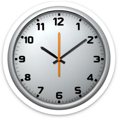 clock showing 7 am
 sticker