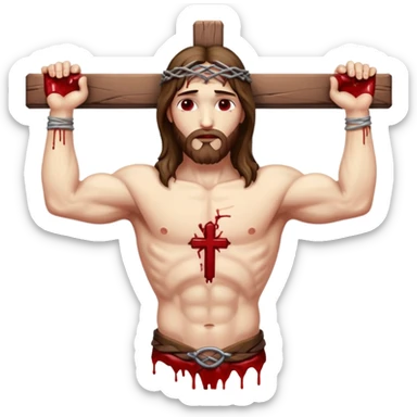 jesus-body-on-the-cross sticker