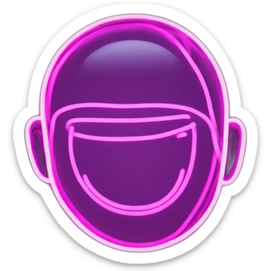 Juicy booty neon sign style man sticker