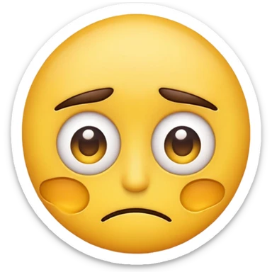 tired emoji with eye bags sticker