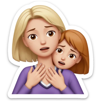 two hands choking a womans neck￼￼ sticker