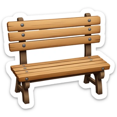 Bench facing at the front sticker