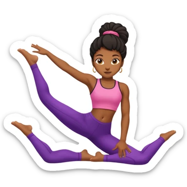 Black girl doing the splits sticker