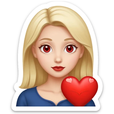 cara con ojos corazón sticker