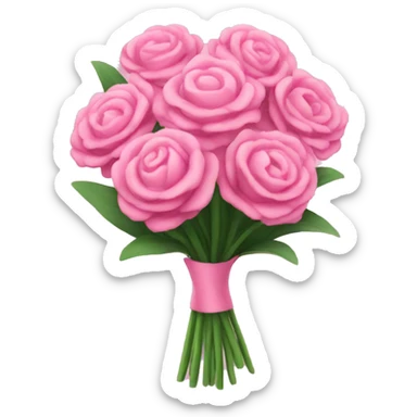 pink bouquet sticker