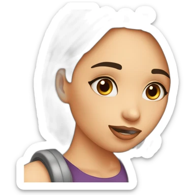 A girl call hir boyfriend want kiss sticker