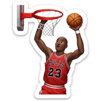 Michael Jordan dunking sticker