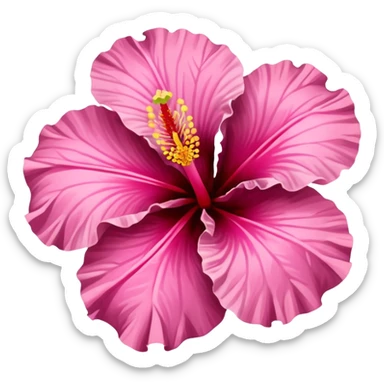 pink hibiscus flower sticker