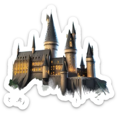 Hogwarts castle at night sticker