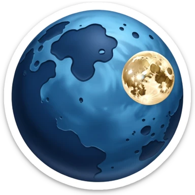 navy moon sticker
