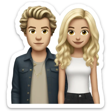 realistic blonde girl with harry styles sticker