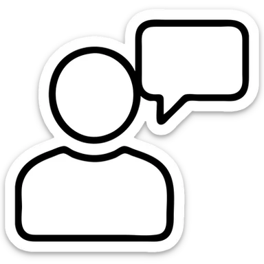 unit talking with simple speech bubble sticker