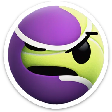 Purple tennis ball sticker