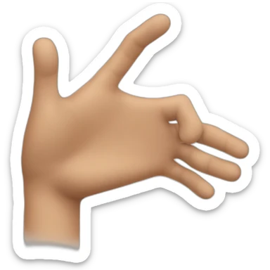 Hand showing 3 fingers sticker