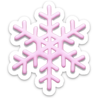 pastel pink snowflake  sticker