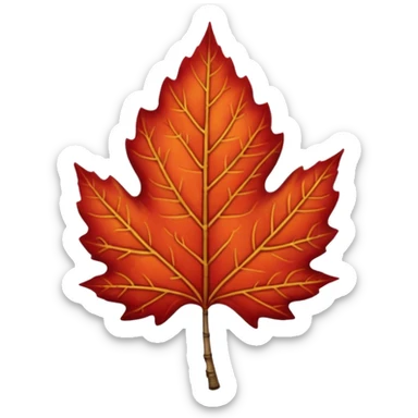red birch leaf  sticker