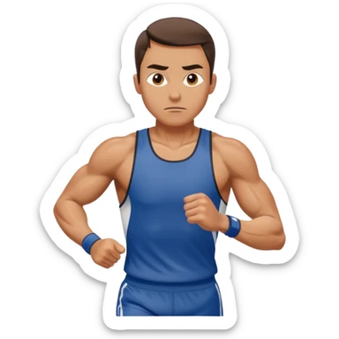 runner finishing a race sticker