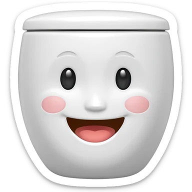A open 🚽 with a face 😀 sticker