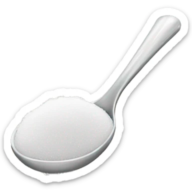 Spoon with sugar sticker