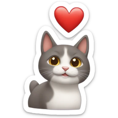 Un Chat qui fait l'amour à un chien sticker
