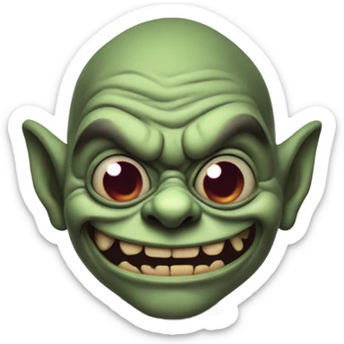 evil and malicious goblin with a vape sticker