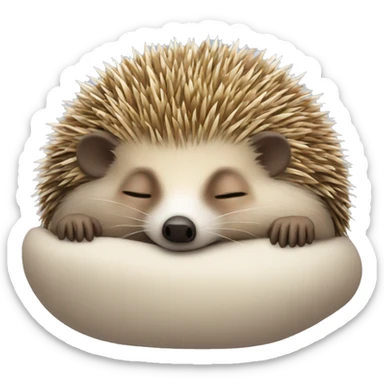 hedgehog sleeping  sticker