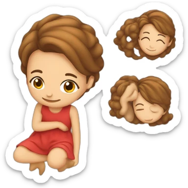 Quero uma menina mandando beijos sticker