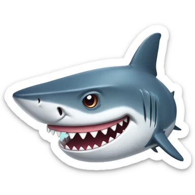 shark with a tophat sticker