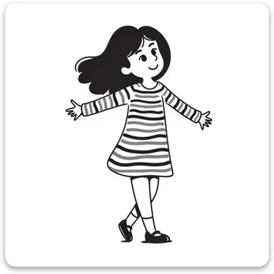 a girl with brown hair and brown eyes smiling sticker