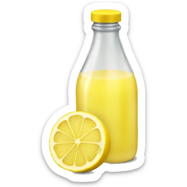 lemon juice bottle sticker