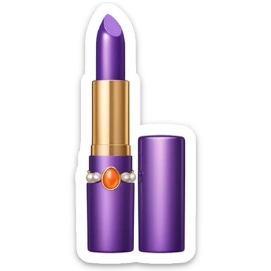 Ysl lipstick with lila orange pearl shells  sticker