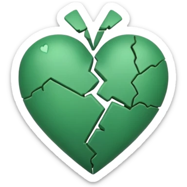 A green broken heart similar to this one “💔” sticker