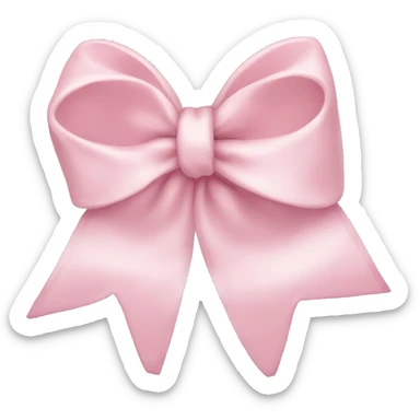 a very light pink dainty bow sticker