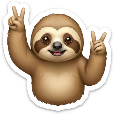 Sloth flipping you off sticker