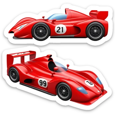 red race car sticker