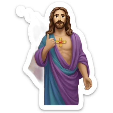 God Jesus flag lgbt sticker