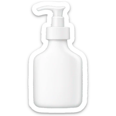 white lotion bottle sticker
