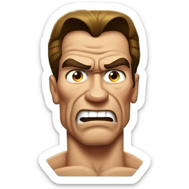 angry Arnold schwarzenegger sticker