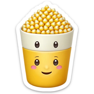 make a emoji which is a corn emoji in a cup sticker