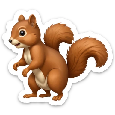 Squirrel kicking  sticker