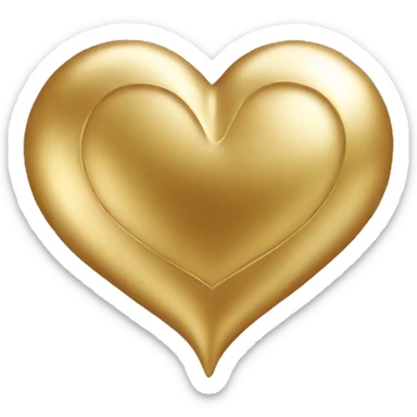 Gold heart sticker