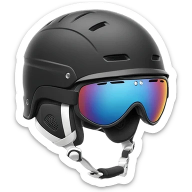 ski helmet without goggles sticker