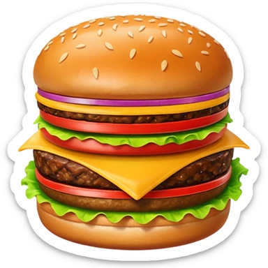 burger single patty sticker