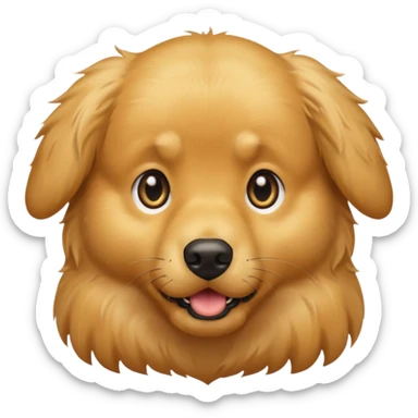 I want an emoji of a goldenretriever who is scared sticker