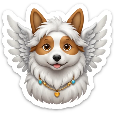 Perro con alas sticker