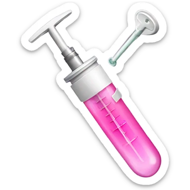 Pink syringe  sticker