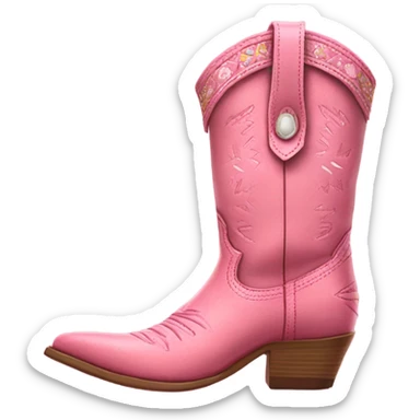 Pink cowgirl boots sticker